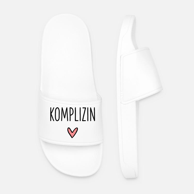 Komplizin Herz Geschenk Freundschaft Liebe - Männer Badelatschen - Weiß
