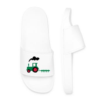 tractor - Men’s Pool Sliders - white - Front