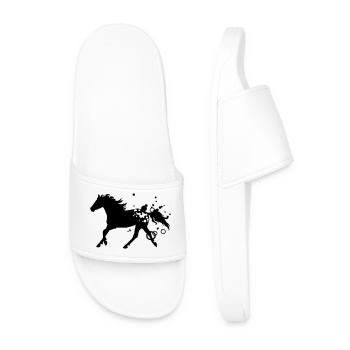 Horse - Men’s Pool Sliders - white - Front