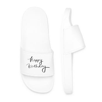 Joyeux anniversaire - Claquettes Homme - blanc - Devant