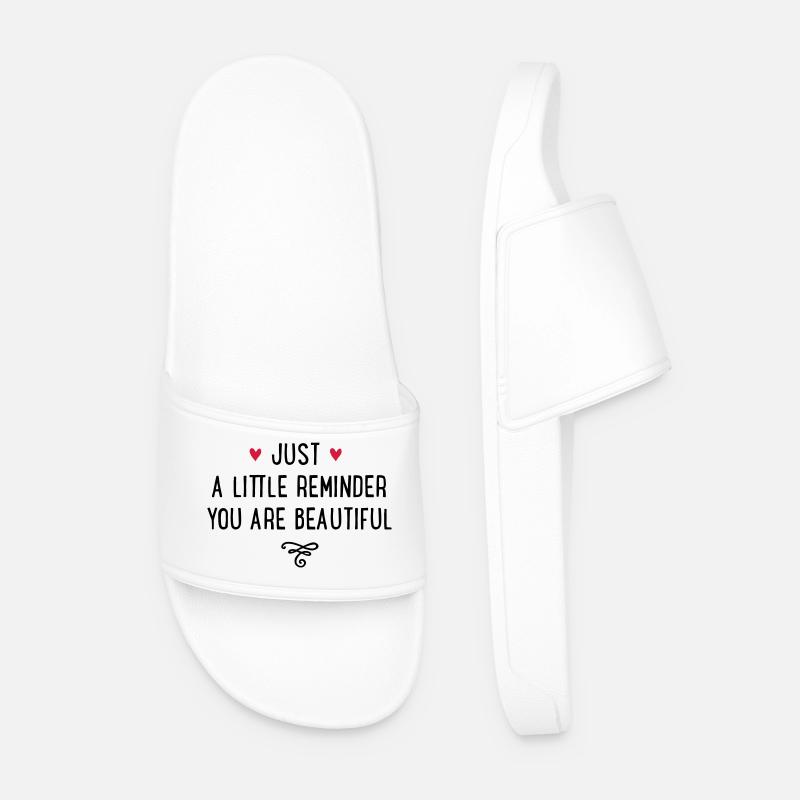 you are beautiful - Men’s Pool Sliders - white