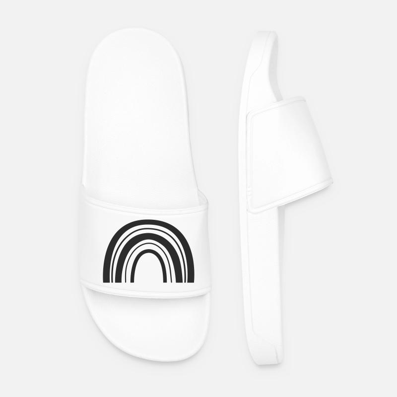 Regenbogen - Männer Badelatschen - Weiß