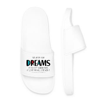 Run after your dreams - Men’s Pool Sliders - white - Front