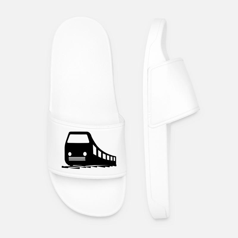 Train logo - Men’s Pool Sliders - white