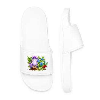 Pastel Koala in Enchanted Garden - Men’s Pool Sliders - white - Front