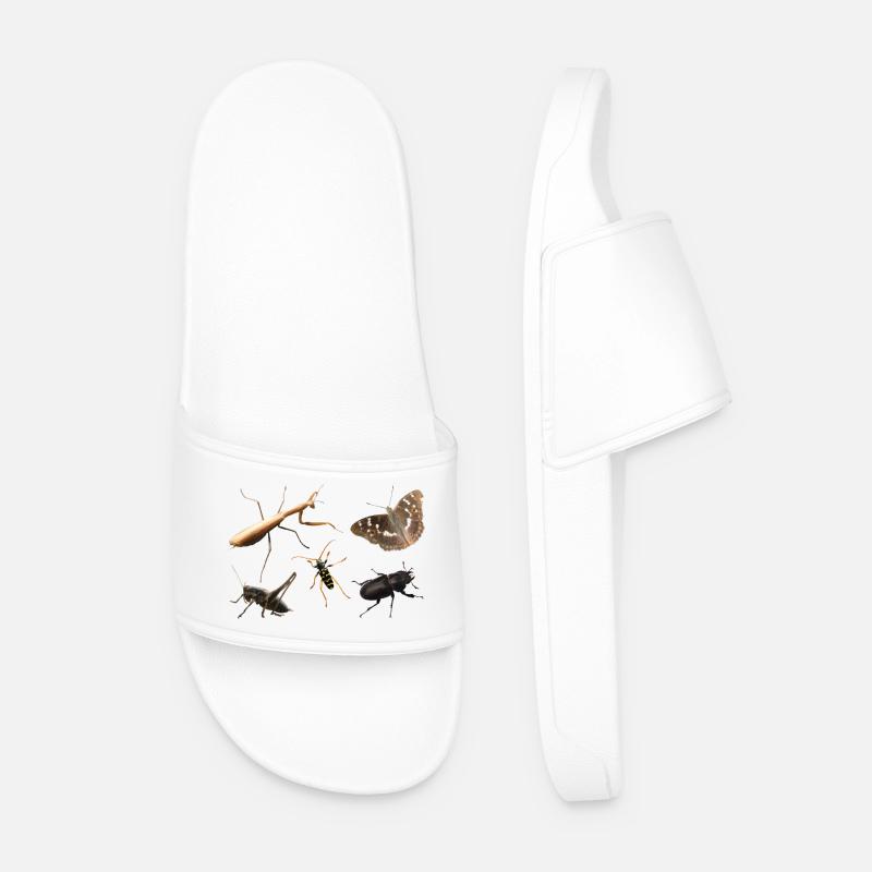 Insekter - Badesandaler til mænd - hvid
