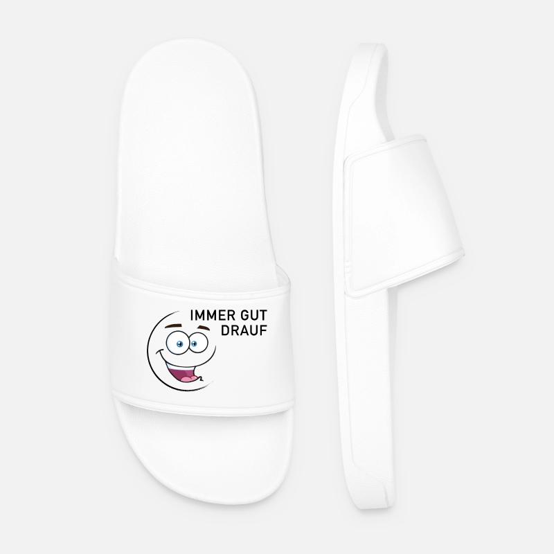 Immer gut drauf | smiley - Männer Badelatschen - Weiß
