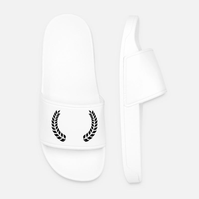 Laurel wreath open space - Men’s Pool Sliders - white