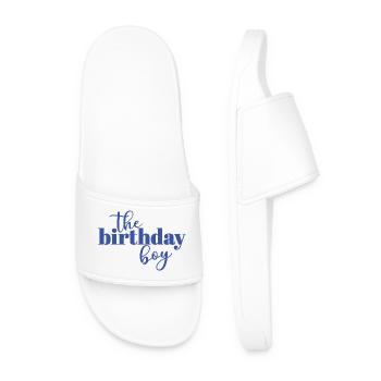 The Birthday Boy - Men’s Pool Sliders - white - Front
