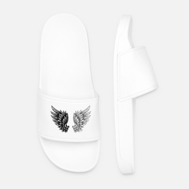 Angelwings YingYangEngel Flügel - Männer Badelatschen - Weiß