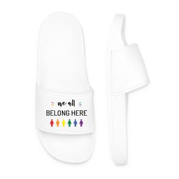 Mois de la fierté - Nous avons tous notre place ici - Claquettes Homme - blanc - Devant