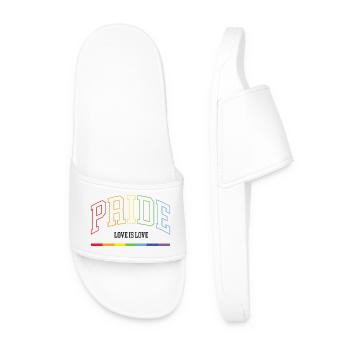 Pride. Love is Love - Men’s Pool Sliders - white - Front