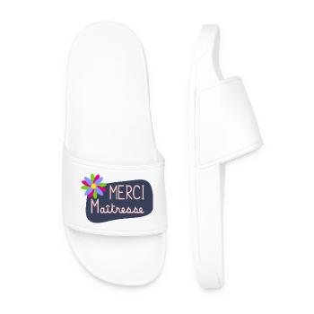 MAÎTRESSE. MERCI. MERCI MAÎTRESSE. FLEUR - Claquettes Homme - blanc - Devant