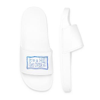 It's a hill get over it blau – Funny quote - Men’s Pool Sliders - white - Front