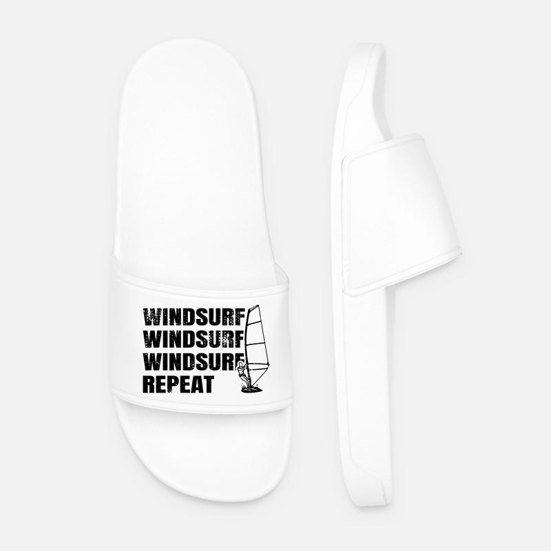 Windsurfing Repeat - Men’s Pool Sliders - white