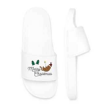Funny Christmas gifts - Men’s Pool Sliders - white - Front