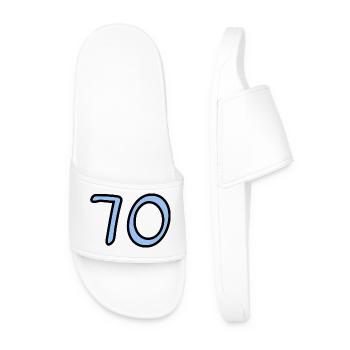 70. 70 YEARS. 70TH ANNIVERSARY. 70TH ANNIVERSARY. - Men’s Pool Sliders - white - Front