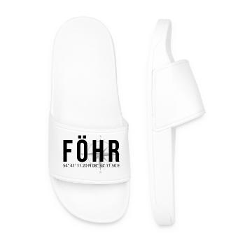 Koordinaten Föhr - Männer Badelatschen - Weiß - Vorne