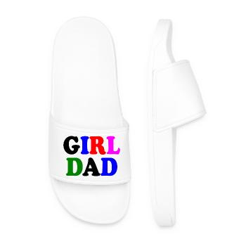 Girl dad - Männer Badelatschen - Weiß - Vorne
