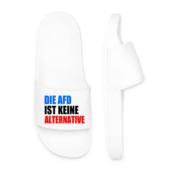 die afd ist keine alternative - Männer Badelatschen - Weiß - Vorne