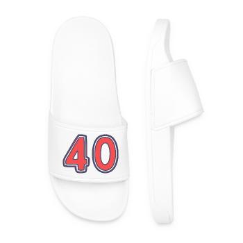 40. 40 YEARS. 40th ANNIVERSARY. 40TH ANNIVERSARY. - Men’s Pool Sliders - white - Front
