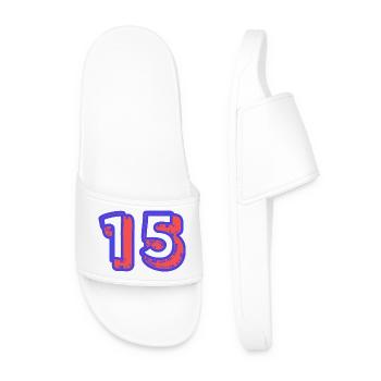 15. 15 YEARS. 15th ANNIVERSARY. 15 YEAR ANNIVERSARY. - Men’s Pool Sliders - white - Front