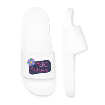 MAÎTRESSE. MAITRE. MERCI. MERCI MAÎTRESSE - Claquettes Homme - blanc - Devant