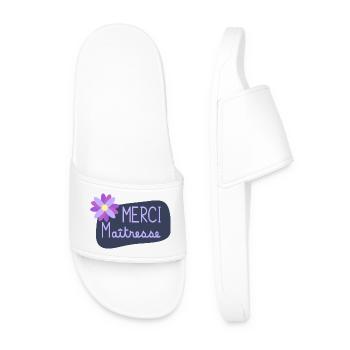 MAÎTRESSE. MAITRE. MERCI. MERCI MAÎTRESSE - Claquettes Homme - blanc - Devant