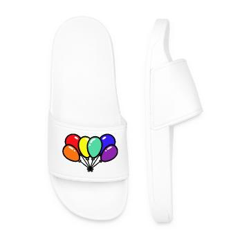 Ballons Luftballons LGBT Gay Pride Regenbogen - Männer Badelatschen - Weiß - Vorne