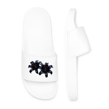 Lilien, blumen Outfits, goth - Männer Badelatschen - Weiß - Vorne