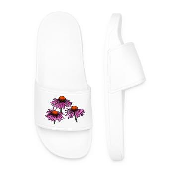 Coneflower - Flower - Men’s Pool Sliders - white - Front