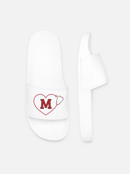 Letter m stethoscope - Men’s Pool Sliders - white