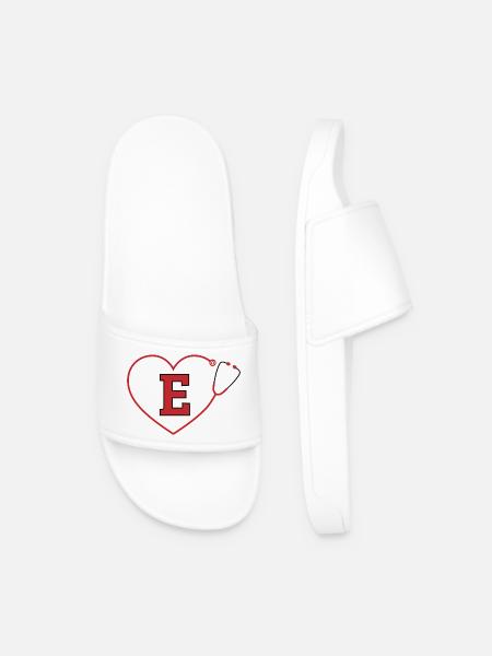 Letter e stethoscope - Men’s Pool Sliders - white