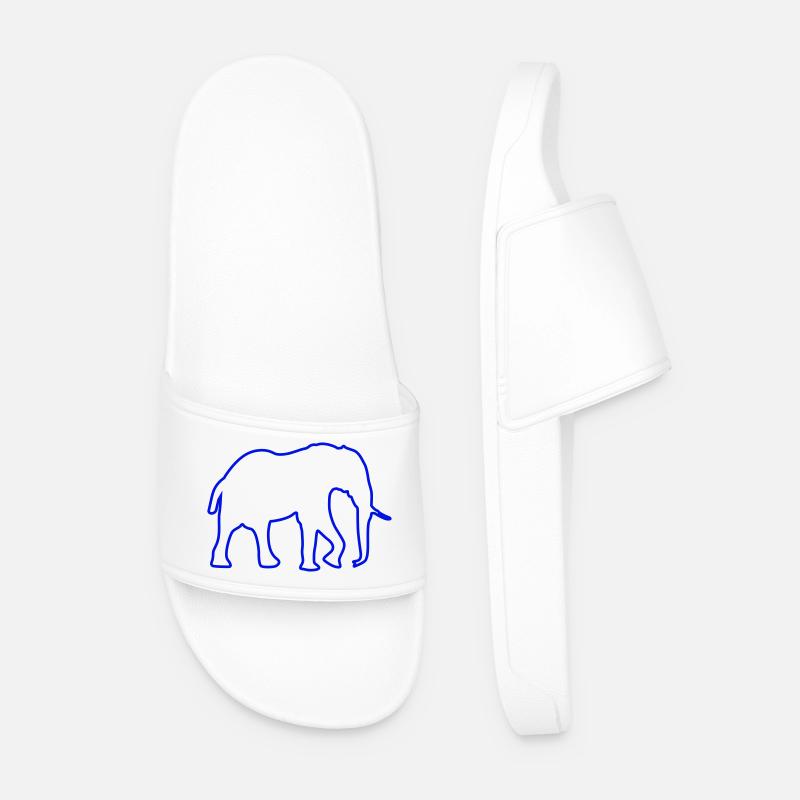 elefant - Männer Badelatschen - Weiß