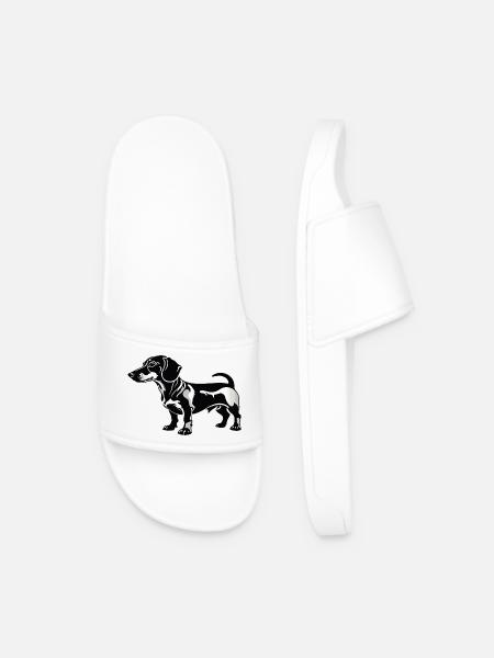 Dachshund Dackel - Pet Dog Sticker - Männer Badelatschen - Weiß