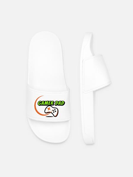 Gamer Dad - Men’s Pool Sliders - white