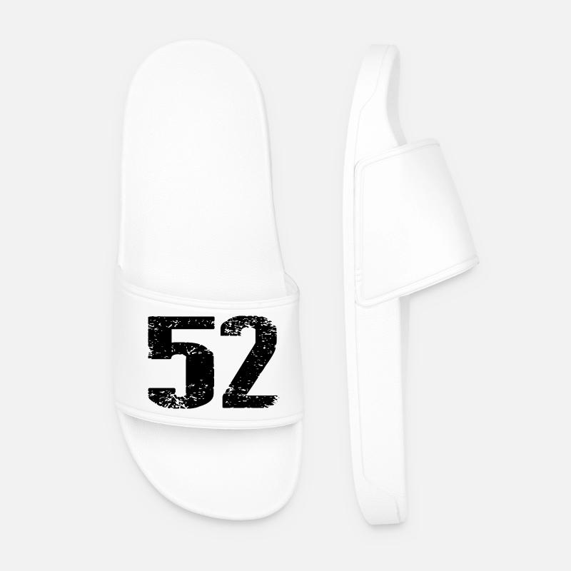 52 Zahl Trikot - Männer Badelatschen - Weiß