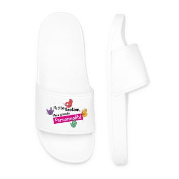 Petite section mais grande personnalité "Fushia" - Claquettes Homme - blanc - Devant