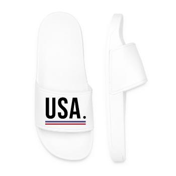 USA – Bold Streetwear Shirt 🇺🇸 - Männer Badelatschen - Weiß - Vorne