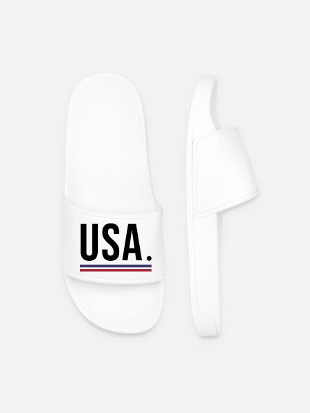 États-Unis – Chemise 🇺🇸 streetwear audacieuse - Claquettes Homme - blanc