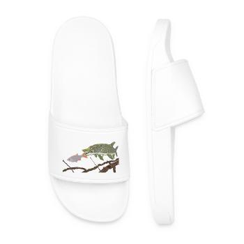 A pike chases a rudd - Men’s Pool Sliders - white - Front