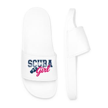 Scuba Girl Tauch-Design - Männer Badelatschen - Weiß - Vorne