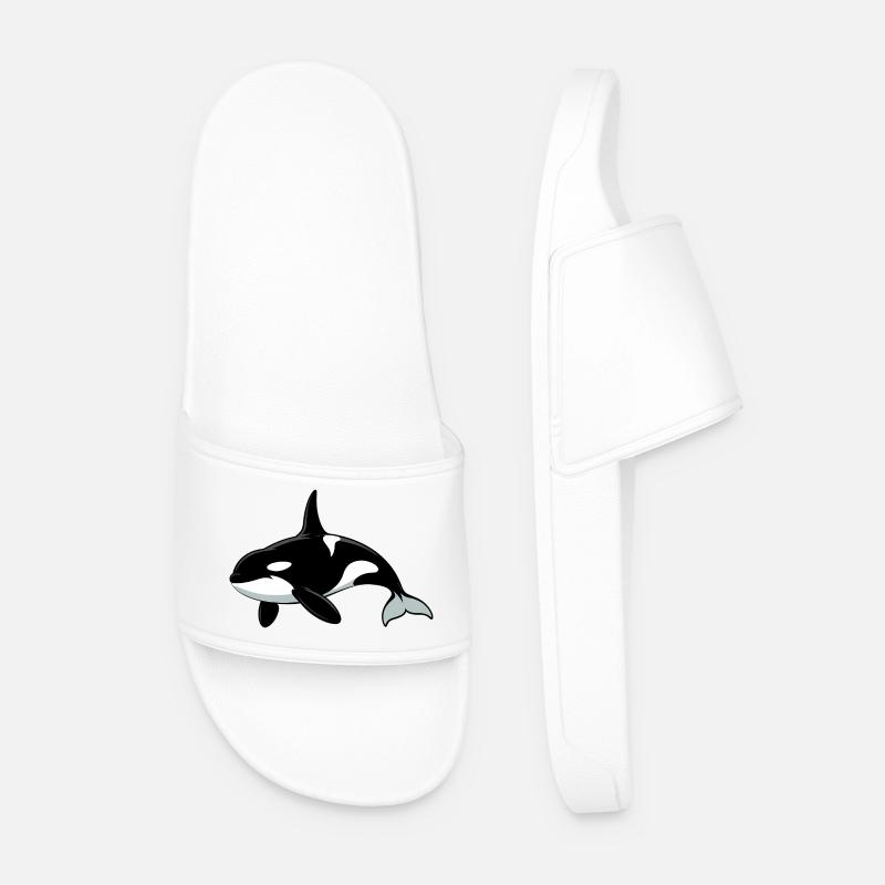 Orca Meerestier-Liebhaber - Männer Badelatschen - Weiß