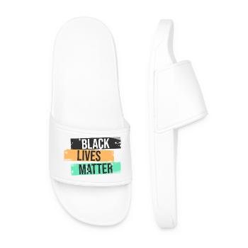 Black Lives Matter - Männer Badelatschen - Weiß - Vorne