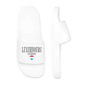 Ich liebe Luxemburg, Luxemburger Stolz - Männer Badelatschen - Weiß - Vorne