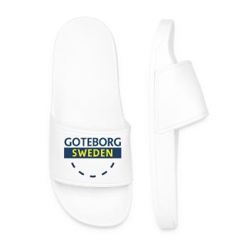 Gothenburg Sweden City Emblem - Men’s Pool Sliders - white - Front