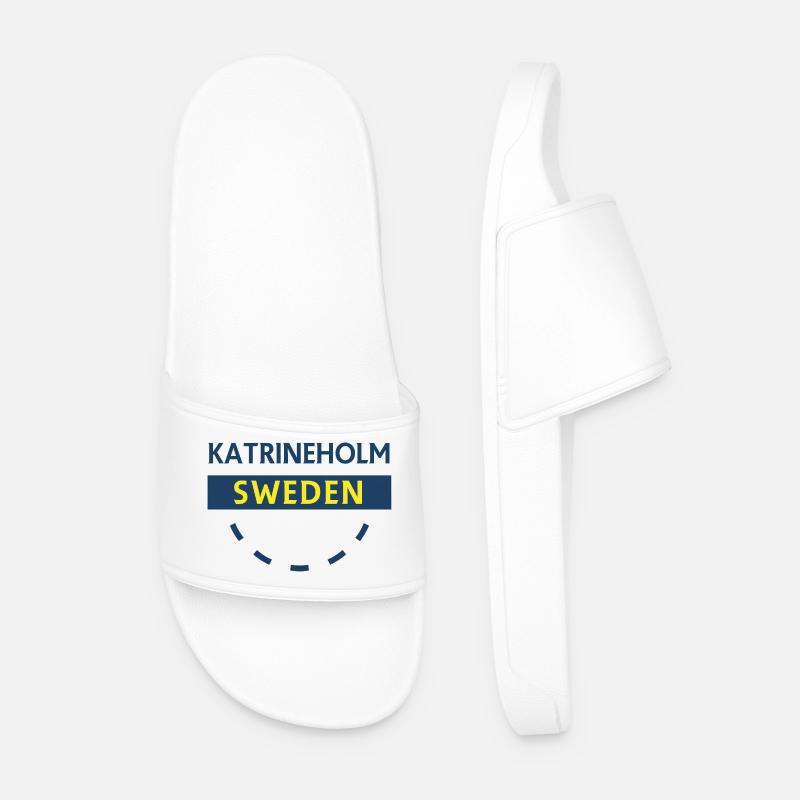 Katrineholm Schweden Abzeichen - Männer Badelatschen - Weiß