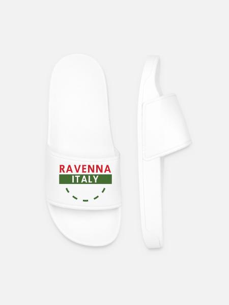 Ravenna Italy emblem - Men’s Pool Sliders - white