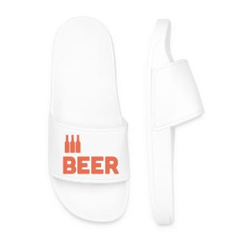 Bierliebhaber - Männer Badelatschen - Weiß - Vorne
