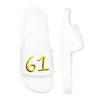 61 - Men’s Pool Sliders - white - Front